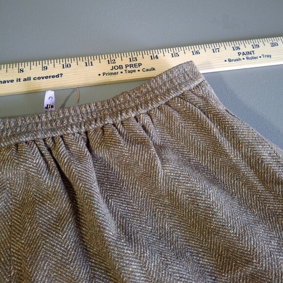 Diane Von Furstenberg Silk Pants L Brown Elastic Waist Wide Leg Corpcore Office - Picture 3 of 7